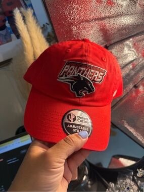 New Clark Atlanta Panthers Red Baseball Cap Adjustable Strap